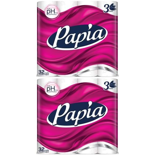 Papia Tuvalet Kağıdı (3 Katlı) 64 Lü Pk (2Pk*32)