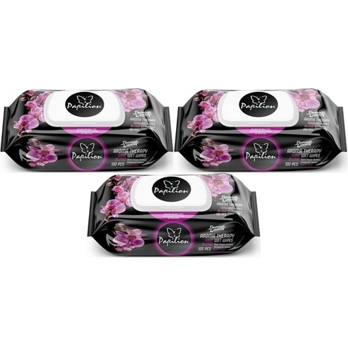 Papilion Islak Havlu Mendil 100 Yaprak Aroma Terapi (3 Lü Set) 300 Yaprak