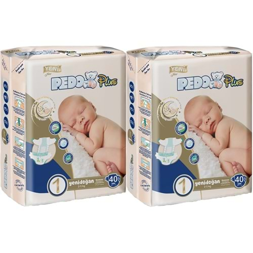 Pedo Plus Bebek Bezi Beden:1 (2-5KG) Yeni Doğan 80 Adet Jumbo Ekonomik Pk