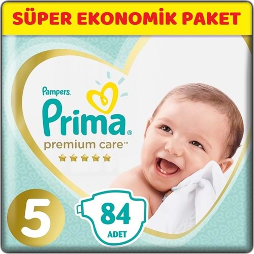 Prima Premium Care Bebek Bezi Beden:5 (11-16Kg) Junior 84 Adet Süper Ekonomik Pk