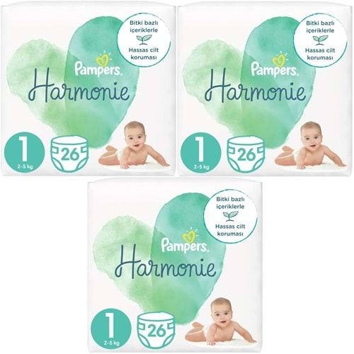 Prima Pampers Harmonie Bebek Bezi Beden:1 (2-5Kg) Yeni Doğan 78 Adet Ekonomik Fırsat Pk