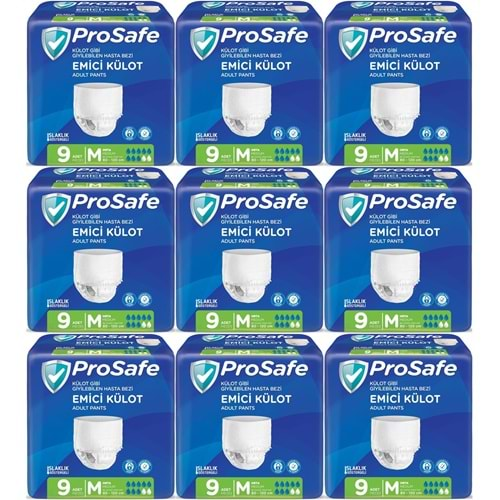 Prosafe Emici Külot Hasta Bezi Orta-Medium 81 Adet (9PK*9)