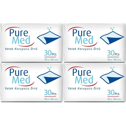 Puremed Hasta Yatak Koruyucu 90*180CM 120 Adet (4PK*30)