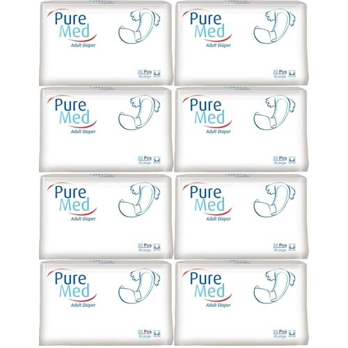 Puremed Hasta Bezi Bel Bantlı Tekstil Yüzey XL Extra Large 240 Adet (8PK*30)