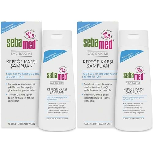 Sebamed Şampuan 200ML Kepeğe Karşı (Yağlı ve Kepeğe yatkın saç derisi İçin) (2 Li Set)