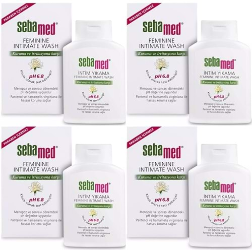 Sebamed İntim Menapoz Likit 200ML PH6.8 (Genital Bölge Temizleyici) (4 Lü Set)