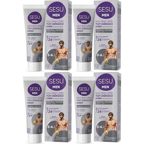 Sesu Tüy Dökücü Krem For Men 100ML (4 Lü Set)