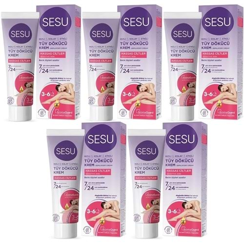 Sesu Tüy Dökücü Krem 100ML Hassas Ciltler (5 Li Set)