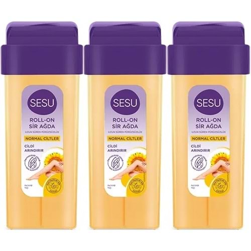 Sesu Roll-On Sir Ağda 100ML Sarı Normal Cilt (3 Lü Set)