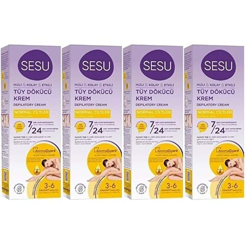 Sesu Tüy Dökücü Krem 100ML Normal Ciltler (4 Lü Set)