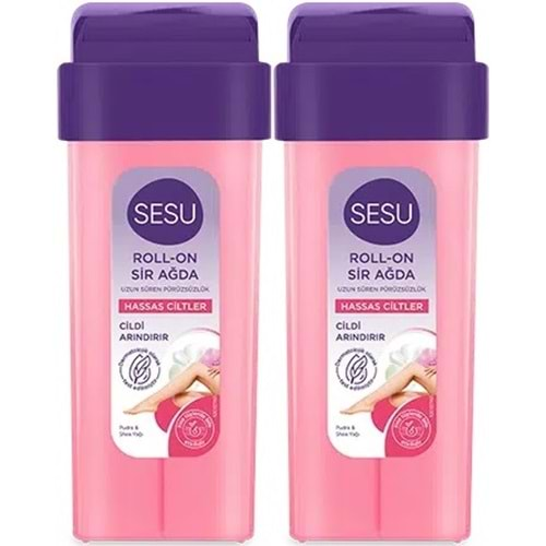 Sesu Roll-On Sir Ağda 100ML Pembe Hassas Cilt (2 Li Set)