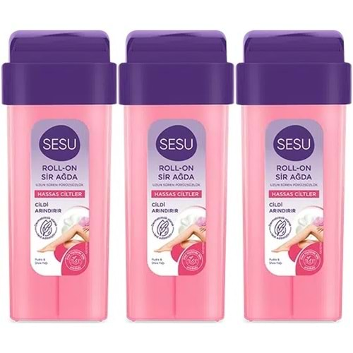 Sesu Roll-On Sir Ağda 100ML Pembe Hassas Cilt (3 Lü Set)