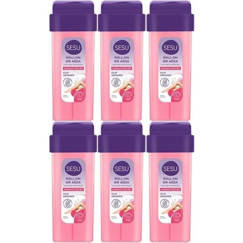 Sesu Roll-On Sir Ağda 100ML Pembe Hassas Cilt (6 Lı Set)