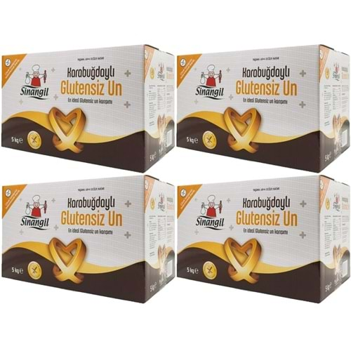 Sinangil Glutensiz Un 20KG (20000GR) Kutu Karabuğdaylı (4PK*5Kg)