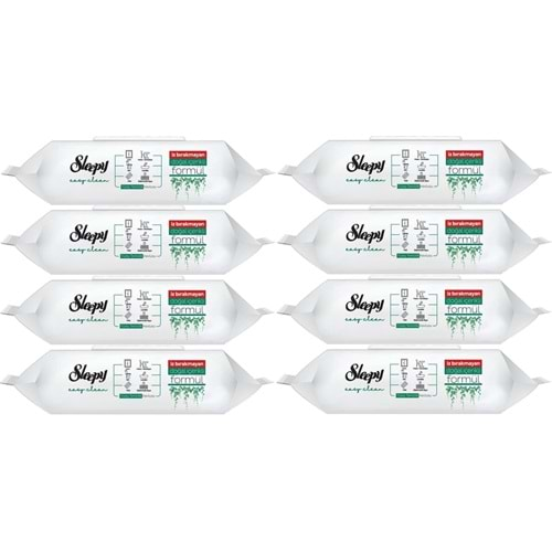 Sleepy Easy Clean Yüzey Temizlik Havlusu 100 Yaprak Plastik Kapaklı (8 Li Set) 800 Yaprak