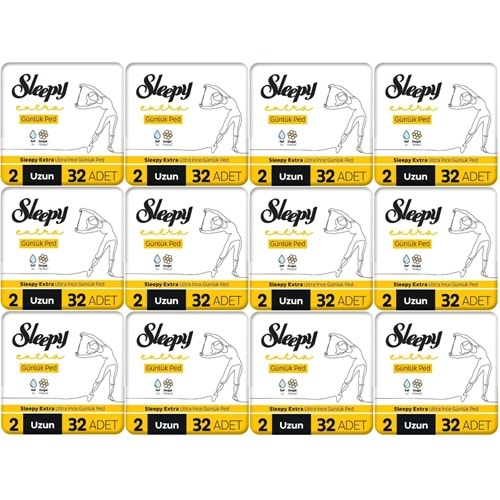 Sleepy Extra Günlük Ped Uzun 384 Adet Standart Pk (12PK*32)