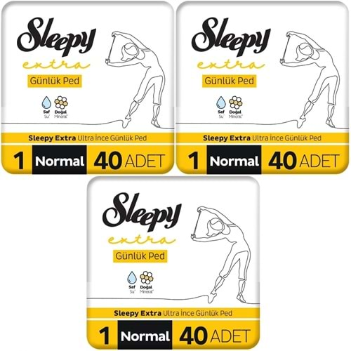 Sleepy Extra Günlük Ped Normal 120 Adet Mega Pk (3PK*40)