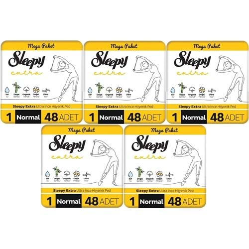 Sleepy Extra Hijyenik Ped Normal 240 Adet Mega Pk (5PK*48)