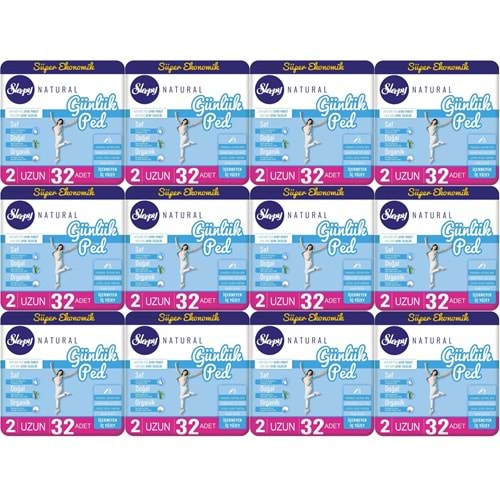 Sleepy Natural Günlük Ped Uzun 384 Adet Süper Ekonomik Pk (12PK*32)