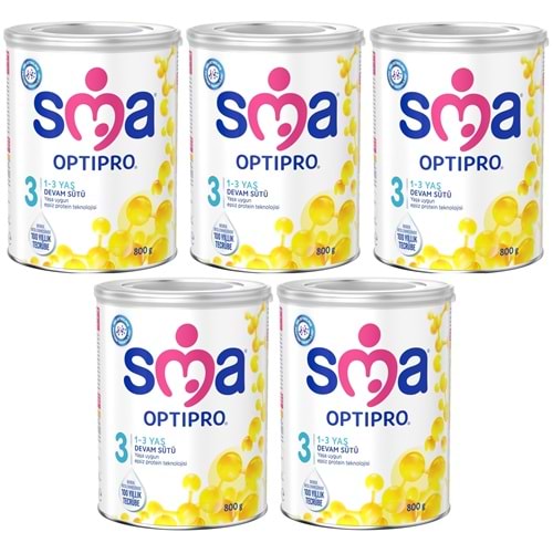 Sma Optipro 800GR No:3 Devam Sütü (1-3 Yaş) 5 Li Set