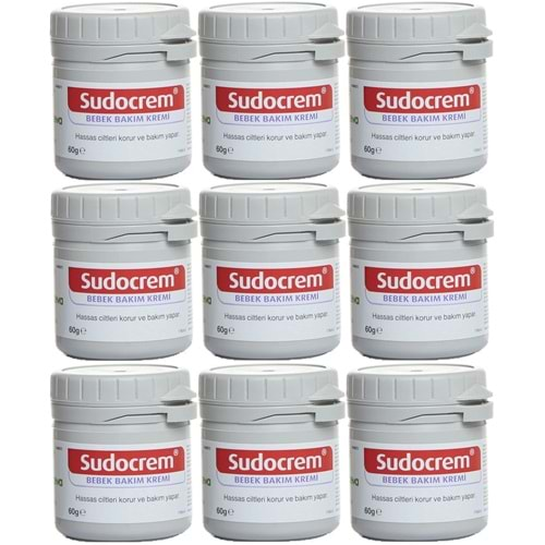 Sudocrem Cilt Bebek Bakım - Pişik Kremi 60GR (9 Lu Set)