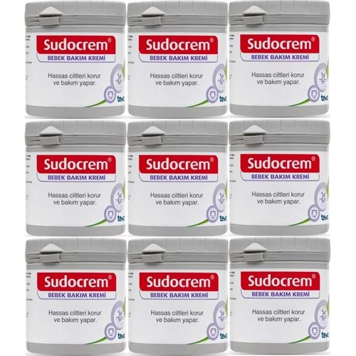 Sudocrem Cilt Bebek Bakım - Pişik Kremi 250GR (9 Lu Set)