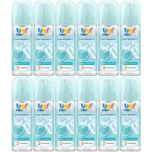 Uni Baby Bebek Kolonyası 150ML Nemlendiricili/Bebeksi Dokunuş (12 Li Set)