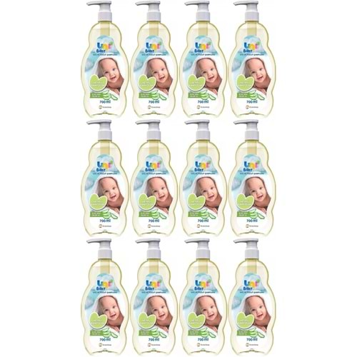 Uni Baby Bebek Şampuanı 700ML Keyifli Banyolar (Pompalı) (12 Li Set)