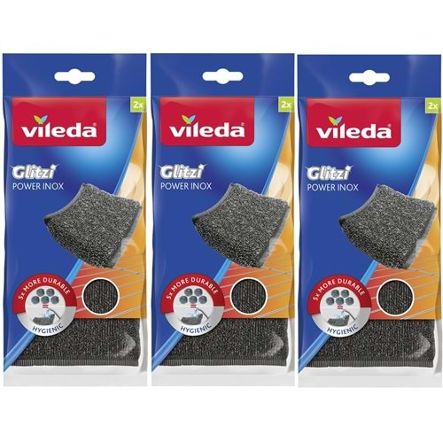 Vileda Power Inox Çelik Bulaşık Sünger (6 Lı Set) (3PK*2)