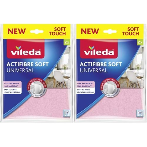 Vileda Actifibre Soft Universal New Soft Touch (Paket içi 2 Li) (2 Li Set)