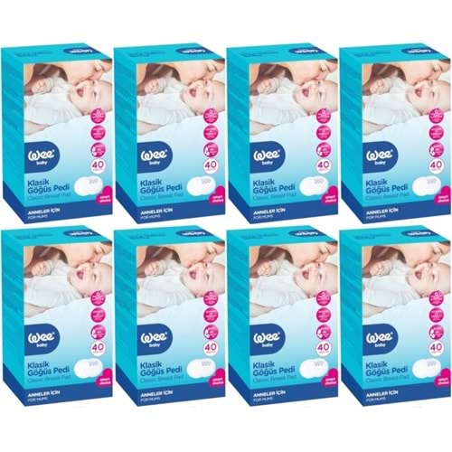 Wee Baby Klasik Göğüs Pedi (40 Lı) 320 Adet (8Pk*40)