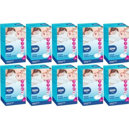 Wee Baby Klasik Göğüs Pedi (40 Lı) 400 Adet (10Pk*40)