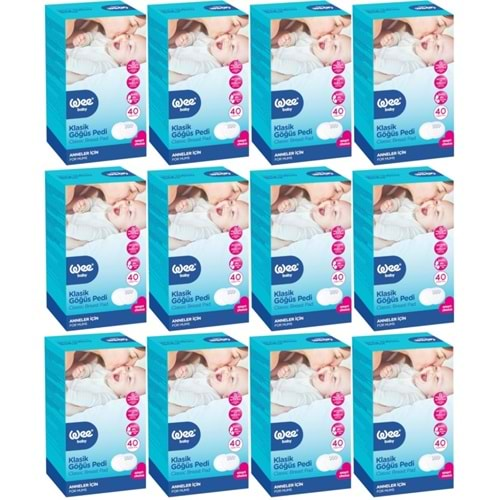 Wee Baby Klasik Göğüs Pedi (40 Lı) 480 Adet (12Pk*40)