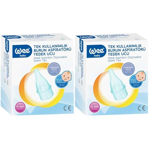 Wee Baby Burun Aspiratörü Nasal Yedek Ucu 20 Adet (2Pk*10)