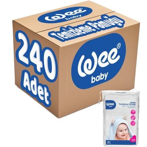 Wee Baby Bebek Temizleme Pamuğu 240 Adet (4PK*60)