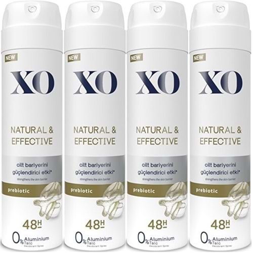 XO Deodorant 150ML Women-Kadın Natural & Effective (4 Lü Set)