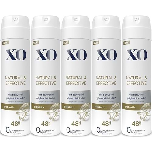 XO Deodorant 150ML Women-Kadın Natural & Effective (5 Li Set)