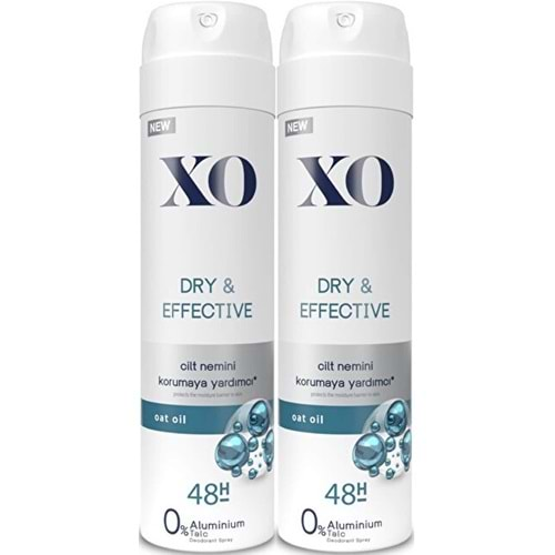 XO Deodorant 150ML Women-Kadın Dry & Effective (2 Li Set)