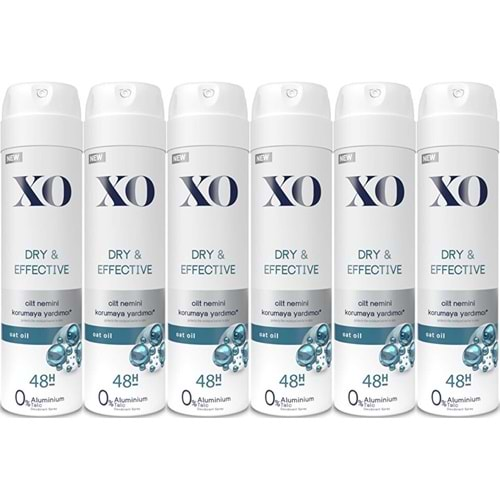 XO Deodorant 150ML Women-Kadın Dry & Effective (6 Lı Set)