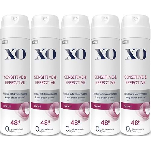 XO Deodorant 150ML Women-Kadın Sensitive & Effective (5 Li Set)