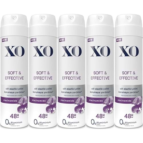 XO Deodorant 150ML Women-Kadın Soft & Effective (5 Li Set)