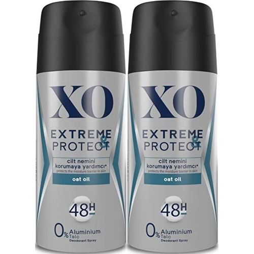 XO Deodorant 150ML Men-Erkek Extreme & Protect (2 Li Set)