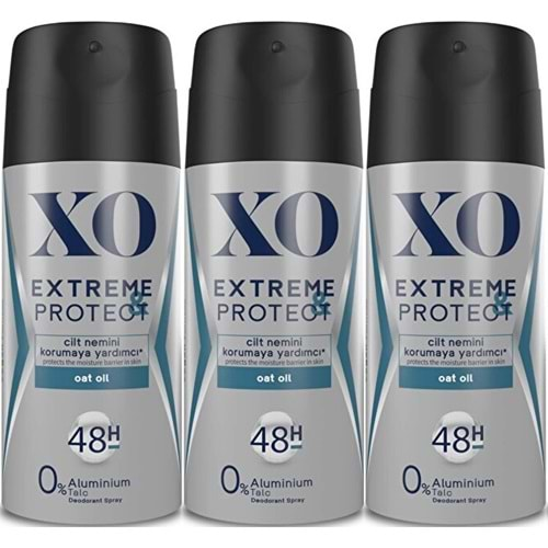 XO Deodorant 150ML Men-Erkek Extreme & Protect (3 Lü Set)