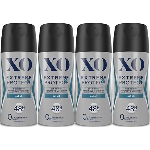 XO Deodorant 150ML Men-Erkek Extreme & Protect (4 Lü Set)