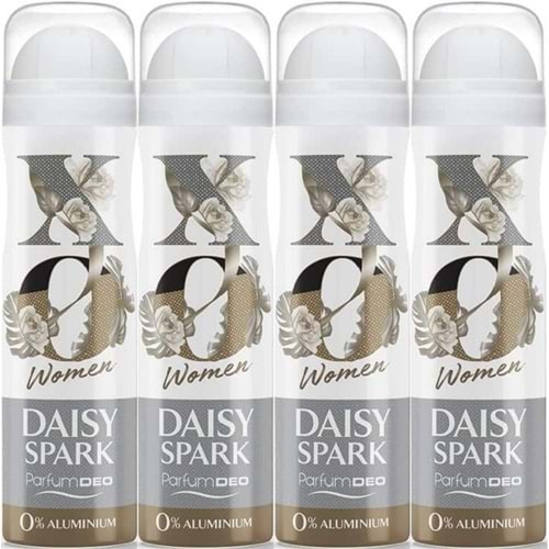 XO Deodorant 150ML Women-Kadın Daisy Spark (4 Lü Set)