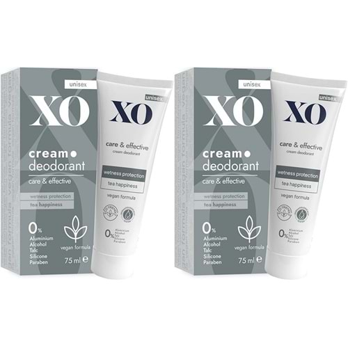 XO Krem Deodorant 75ML Unisex Care & Effective Parfümlü (2 Li Set)