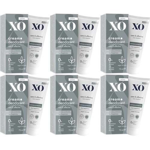 XO Krem Deodorant 75ML Unisex Care & Effective Parfümlü (6 Lı Set)