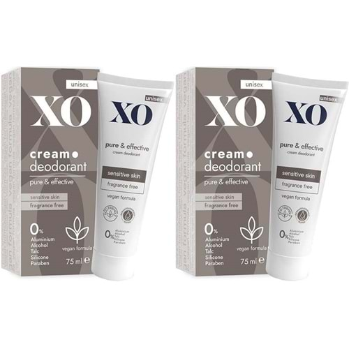 XO Krem Deodorant 75ML Unisex Pure & Effective Kokusuz (2 Li Set)