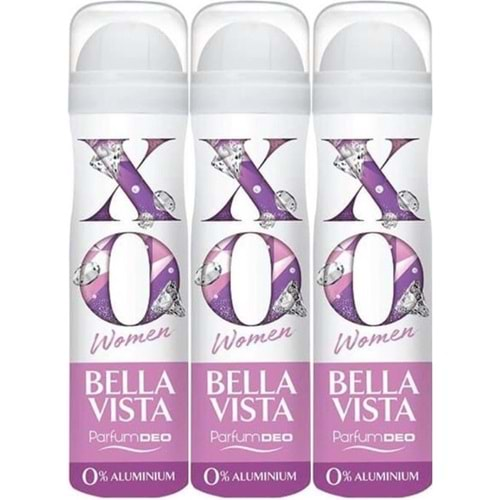 XO Deodorant 150ML Women-Kadın Bella Vista (3 Lü Set)