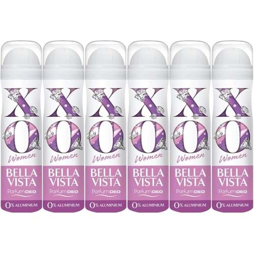 XO Deodorant 150ML Women-Kadın Bella Vista (6 Lı Set)